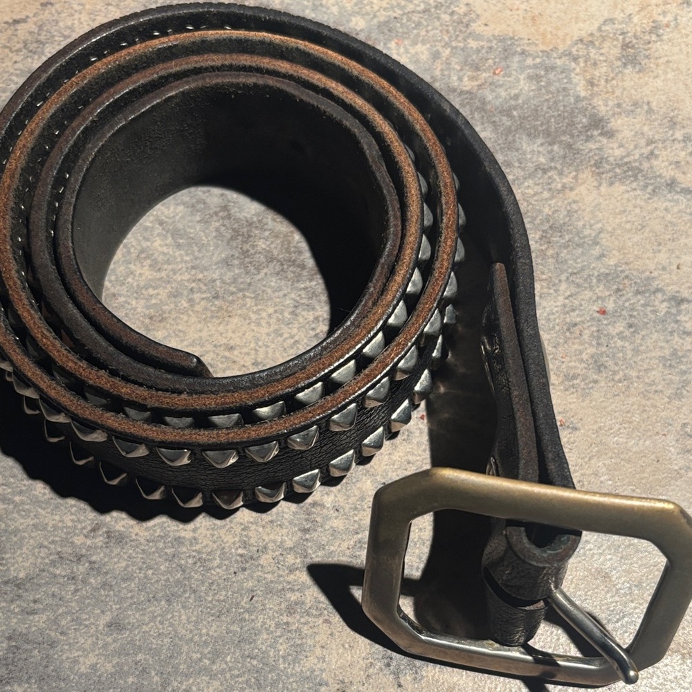 Lucky Brand Black Studded Leather Belt